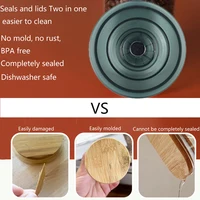 Vacuum Lid for Container Fresh Keeping Lid Reusable Vacuum Sealing Lids BPA -Free Reusable Vacuum Lid with Pump Keep Food Fresh 2
