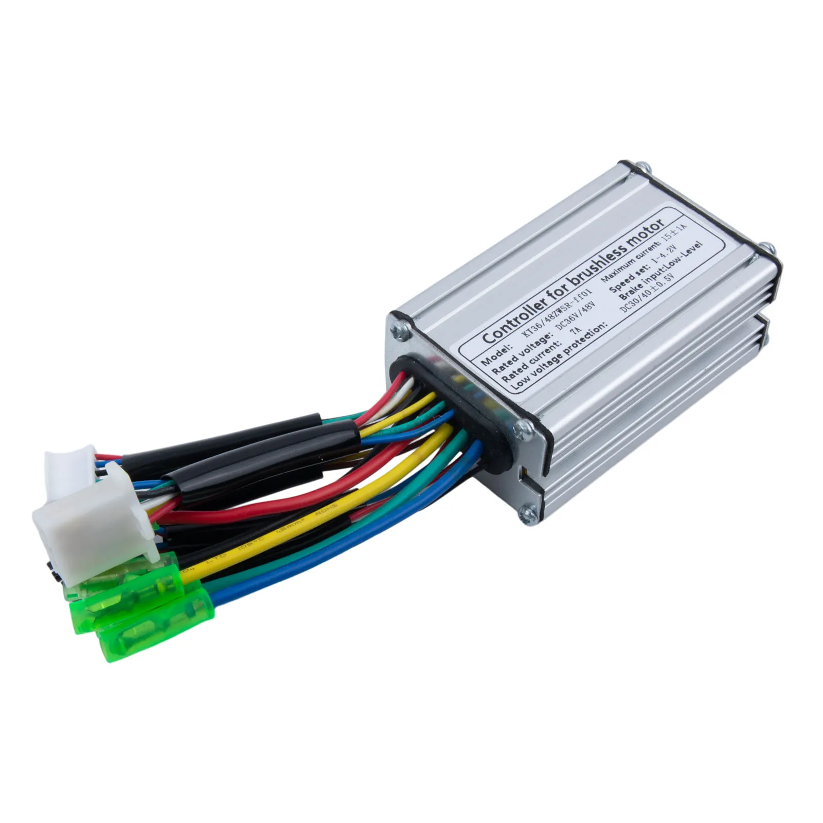 Replacement Controller KT-15A Parts 250W 7A Controller DC36V/48V Electric Bicycle For 250W Brushless Motor Ebike