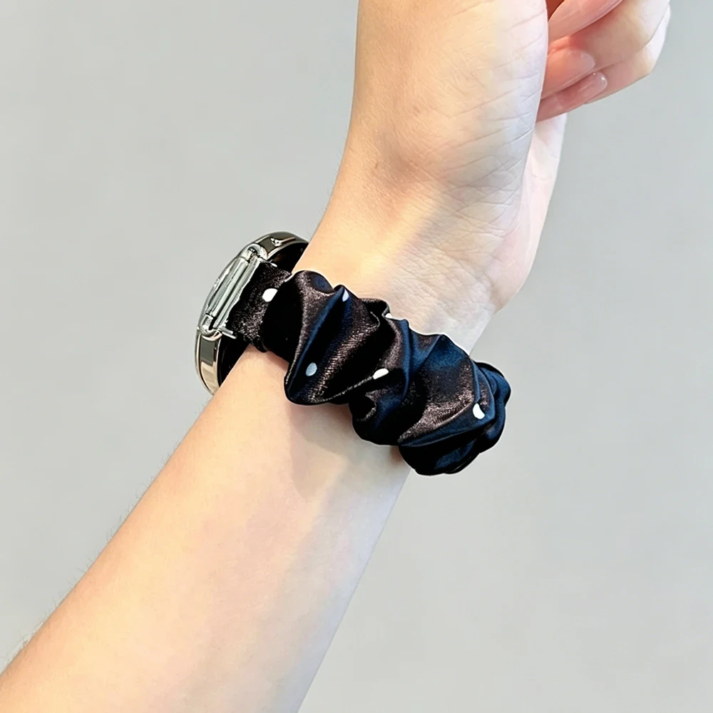 Stylish Scrunchies Stretchy Fabric Watchband – Elegant Replacement Wristband