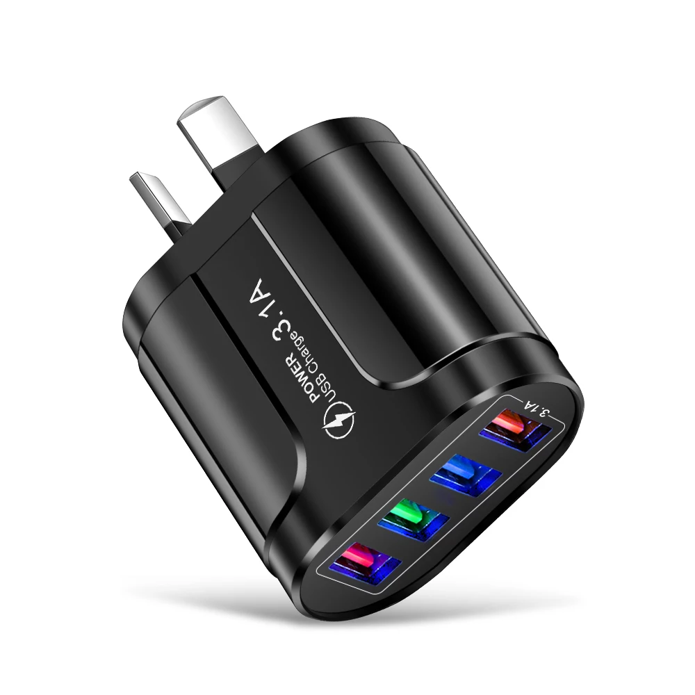 オーストラリア USB 急速充電器 AU プラグ急速充電器携帯電話充電器 3.1A 複数の 4 ポート USB トラベルアダプタ壁の充電器