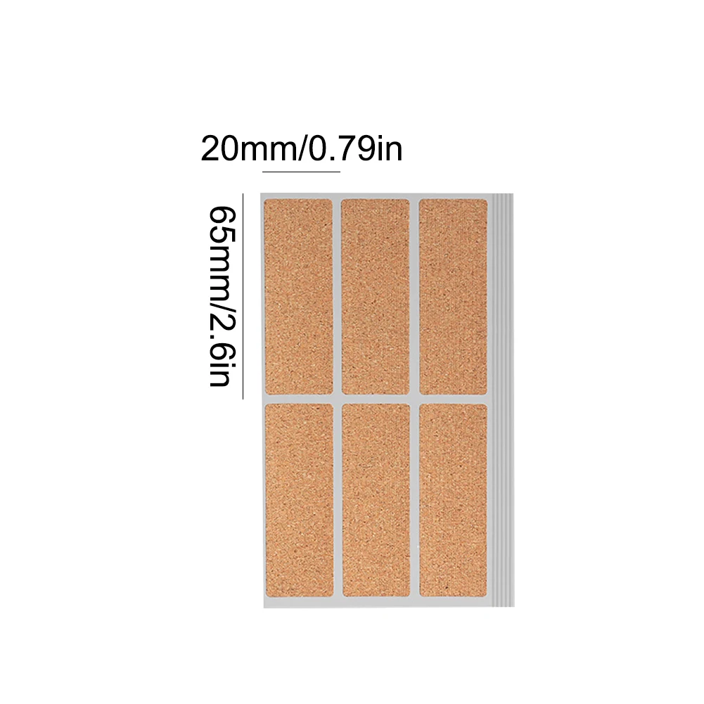 Retro Cork Sticker Self Adhesive Sealing Sticker Rectangular Cork Wooden Label Spice Container Tags for Jars Box