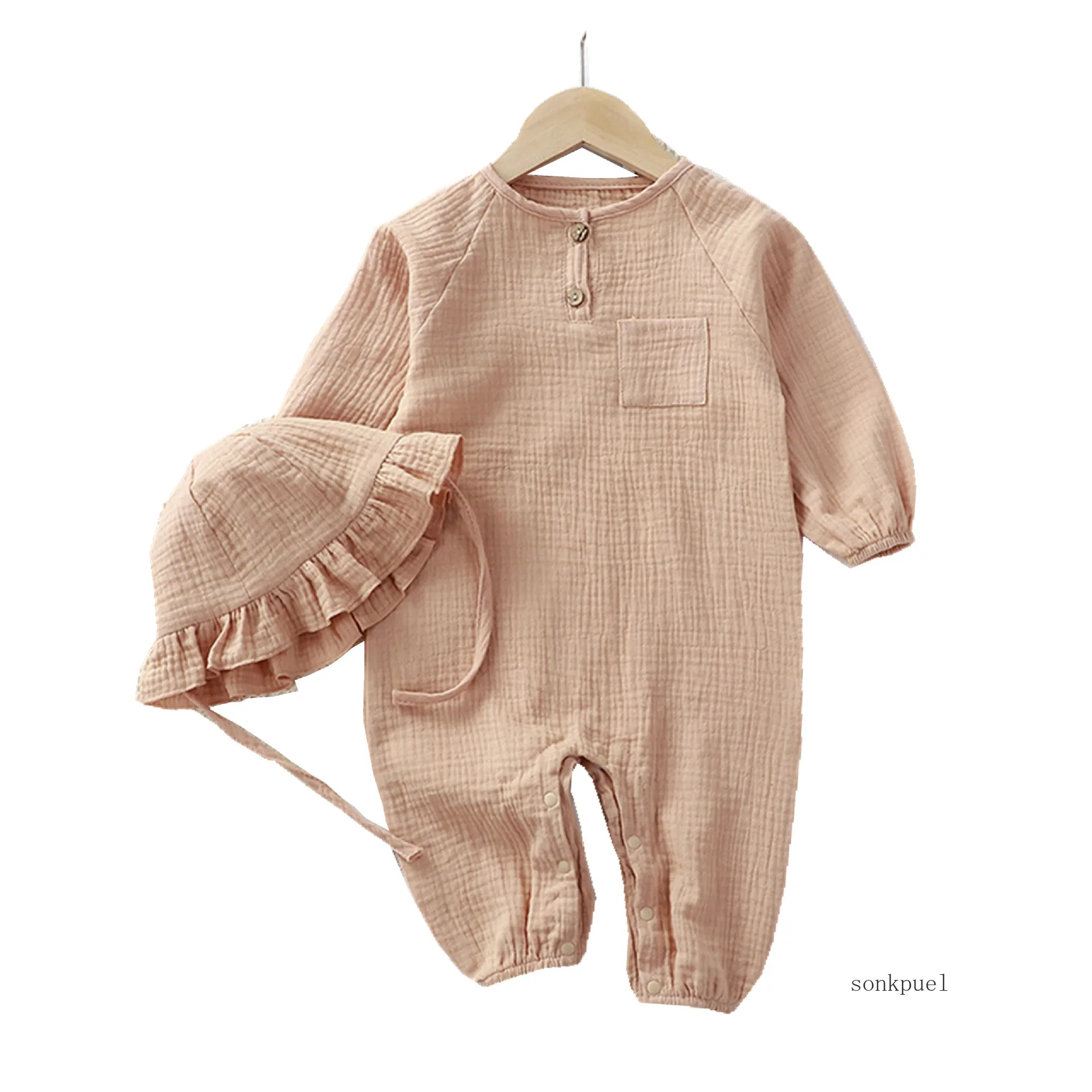Baby Clothes Newborn Jumpsuit Girls Boys Muslin Spring Autumn Cotton Long Sleeve Infants Romper 0-24M 5