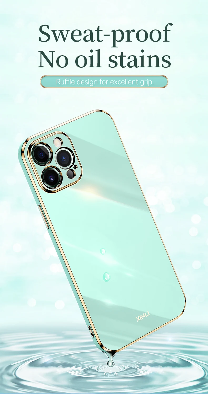 Custodia per telefono Bling Soft Square Placcata Di Lusso 3D Laser per iPhone 7 8 Plus SE 2020 6 6s Plus X XS XR 11 PRO MAX 12 13 MINI_voghion.com