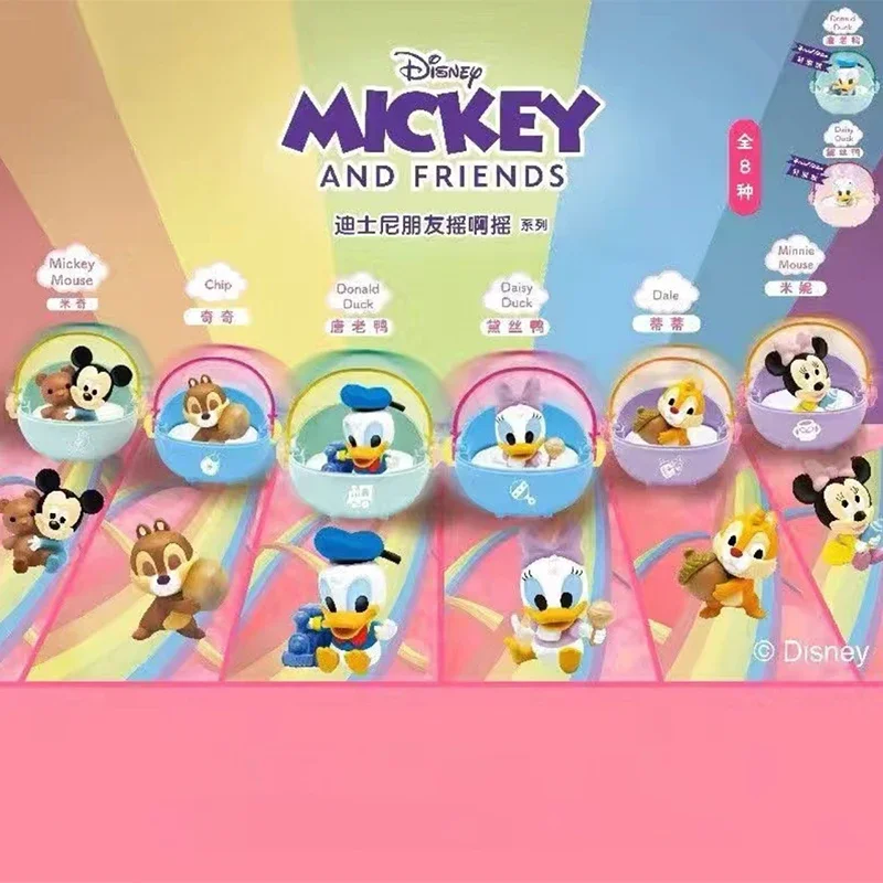 

Disney Mickey Figrues Mickey Mouse & Friends Shake and Shake Series Dolls Model Ornaments Children Toys Girls Gifts Figrue