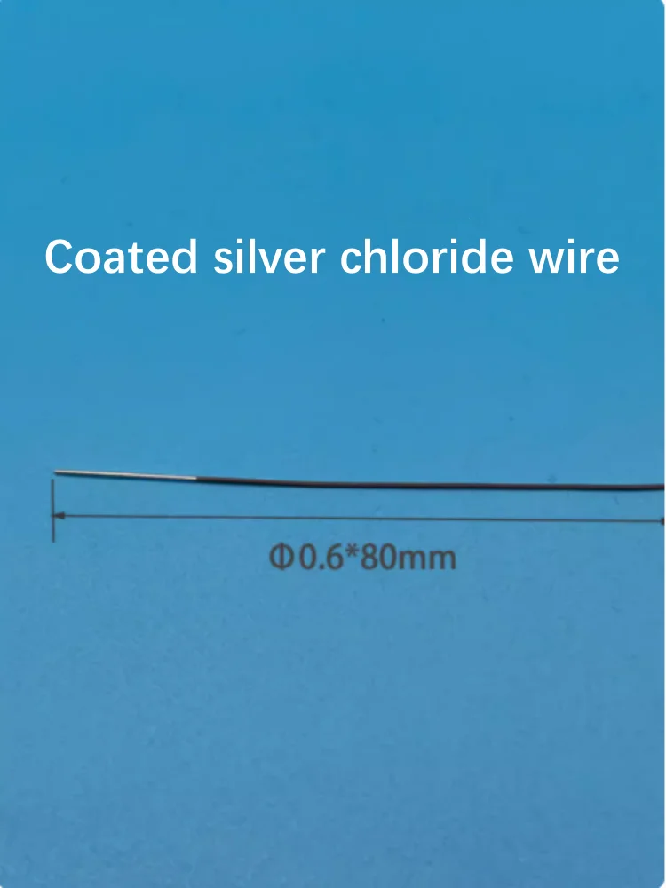 Pure silver wire, silver chloride electrode, wire 0.6X80mm, reference electrode, wire electroplating