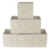 NEW Collapsible Cube Fabric Storage Bins (10.5" x 10.5"), 6 Pack, Vanilla Dream 1