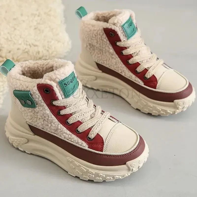 

Winter Ladies Shoes 2021 Lace up Women Sneakers Snow Ankle Boots Waterproof Warm Platform Botas woman footwear botas de mujer