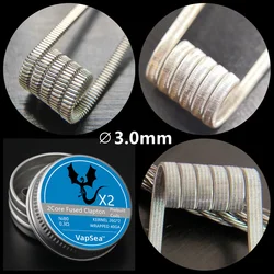 3.0mm Fused Clapton Ni80/A1/316 Alien Clapton Premade Wires Mix Twisted Zeus X Best Heating Resistance Coil