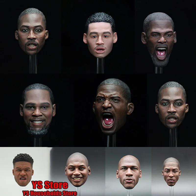 

New 4 1/6 International Famous Basketball Player Delicate Head Sculpt Pretty Detail Carving Model Fit 12" Man Action Figure Body