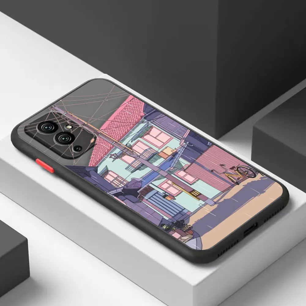 thumbnail image 1 of Matte Case for Oneplus 10 9 8T 8 7 7T 6 6T 5 5T PRO NORD CE 2 N10 N100 5G Case Funda Japanese Anime Hand-Painted House Landscape, 1 of 5