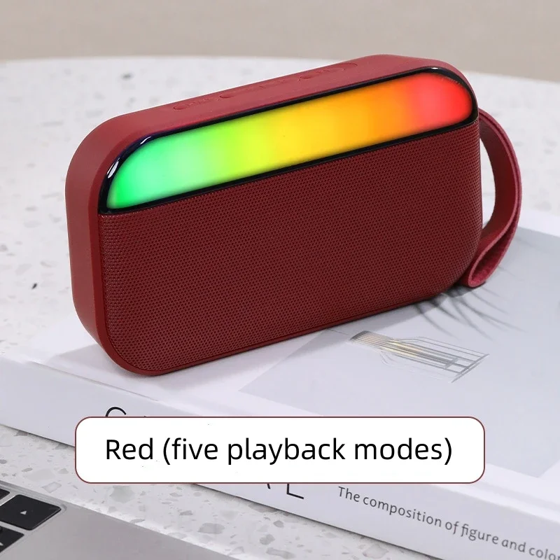 휴대용 지갑 모양 무선 서브우퍼, 다채로운 분위기, LED 블루투스 5.0 스피커, FM 전화 응답, TF 카드, 신제품
