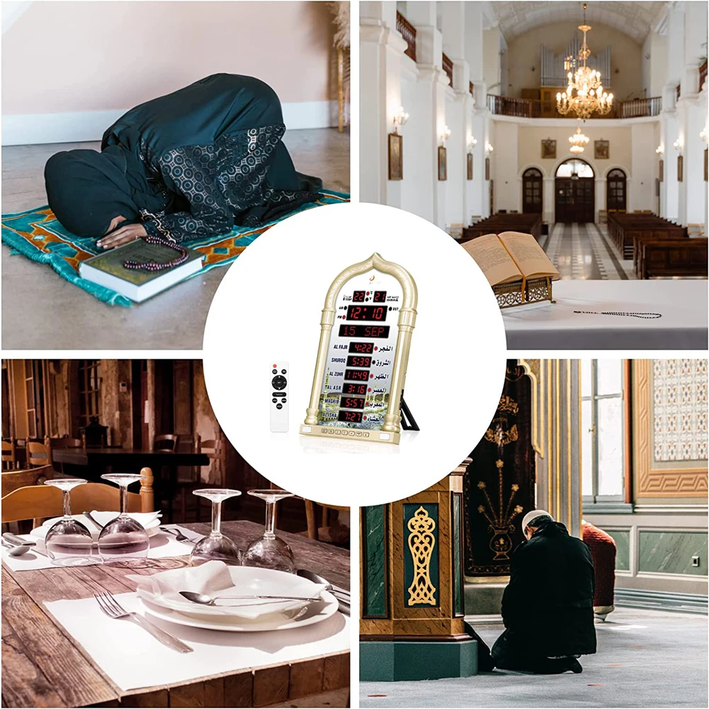 Azan Mosque Prayer Clock Iqamah Athan Clock Muslim Clock Alharameen Islamic Prayer With Gifts Clock Islamic Best Gift