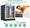 24 Inch Wine and Beverage Refrigerator, 20 Bottles & 88 Cans Wine Cooler with Dual Zone, Wine Fridge Built-In & Freestanding 5