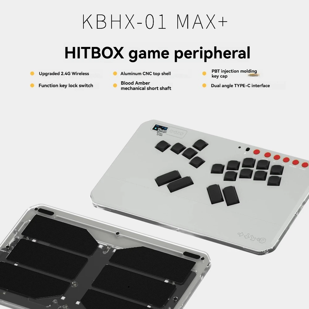 DOIO KBHX 01 MAX+ 알루미늄 쉘 기계식 키보드 스위치, PC PS4 Steam NS2용 커스텀 게이밍 히트박스 - 스프레이 마감