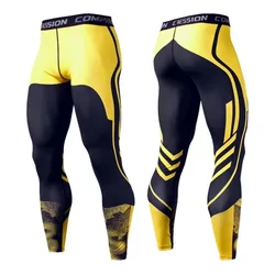 Men's Athletic Compression Training Leggings - XXXL(90-100kg) (KC175)