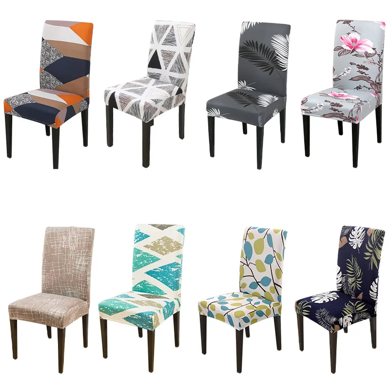 Waterproof Elastic Dining Chair Cover - Protective and Decorative Seat Cover for Kitchen and Restaurant Banquets
