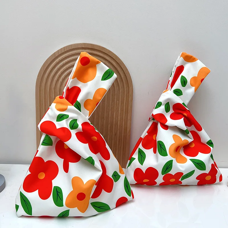 Women Shoulder Bag Flower Mini Portable Knot Wrist Bag Simple Purses Handbags Shopping Phone Key Pouch Coin Purses women shoulder bag women evening bag