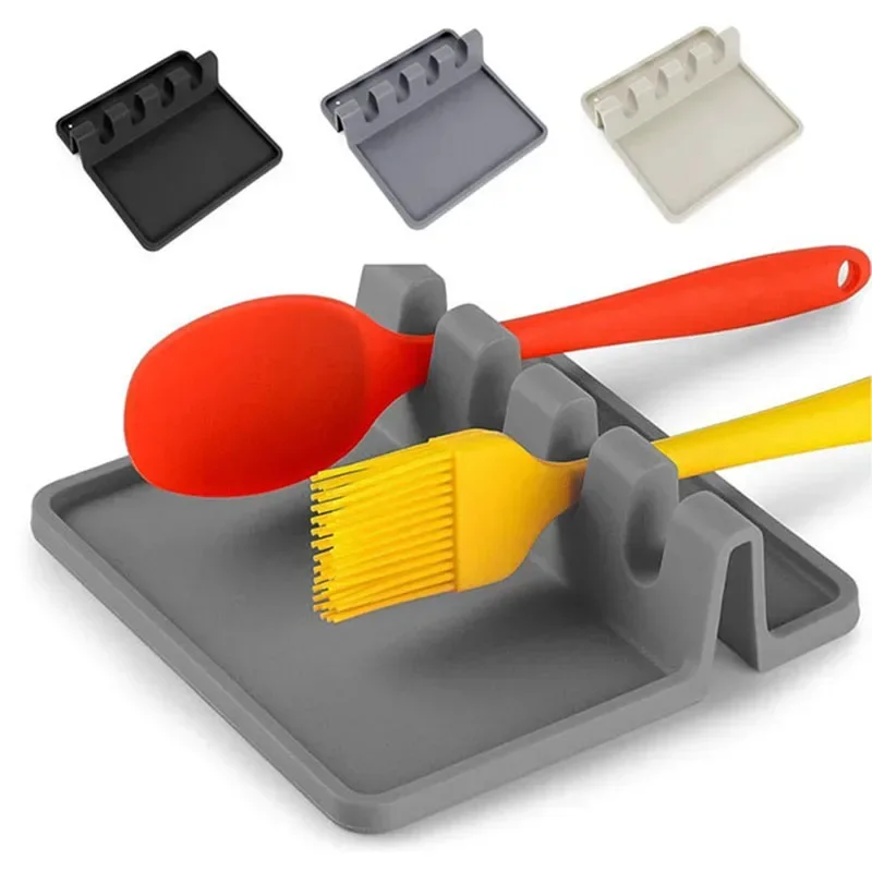 Silicone Kitchen utensil holder Tableware Drying Utensil Rack Fork Spatula Multifunctional Shelf Non-Slip
