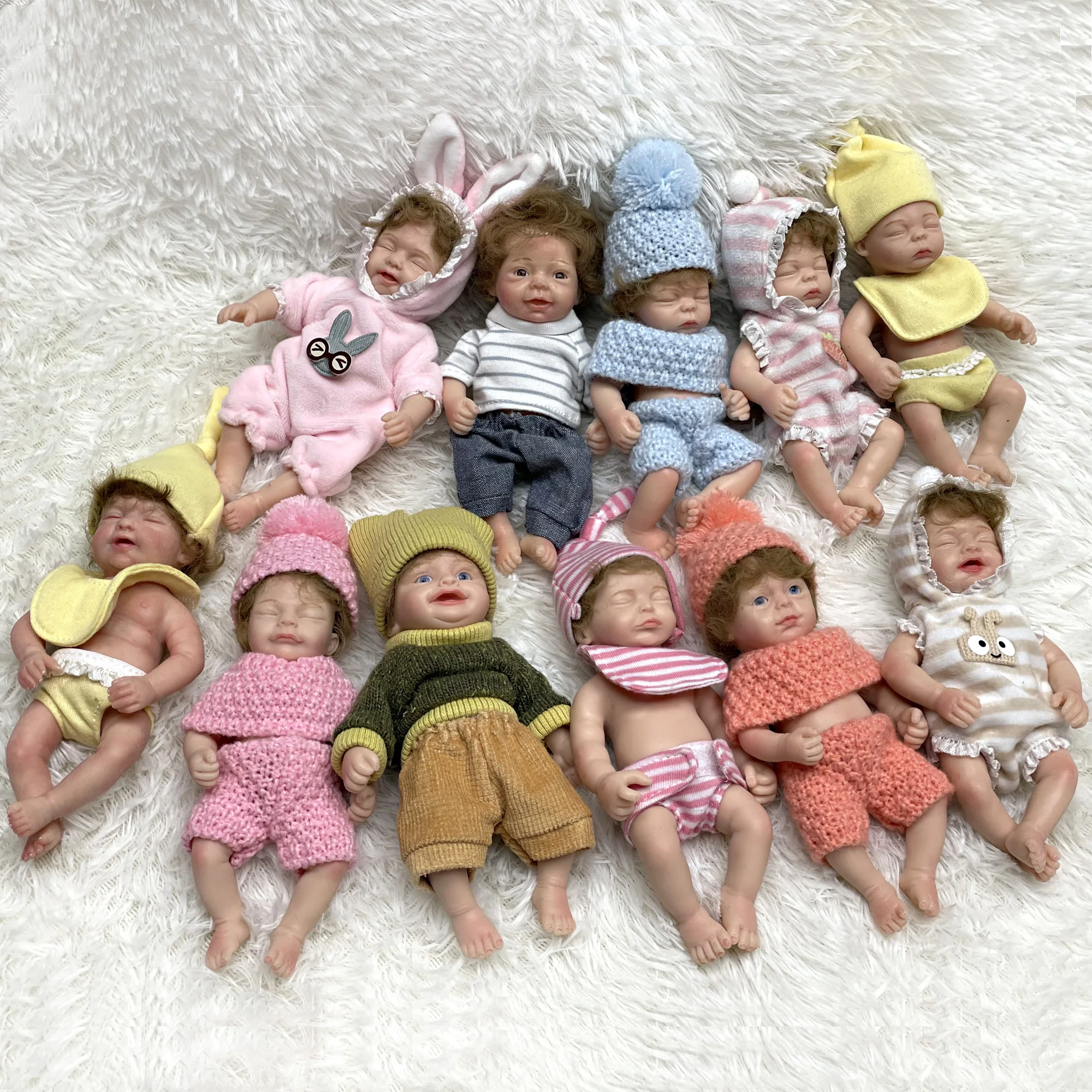 28cm Mini Solid Silicone Baby Handmade Painted and Unpainted Bebe Reborn  Dolls Muñecas Reborn Bebe Reborn Corpo De silicone - AliExpress