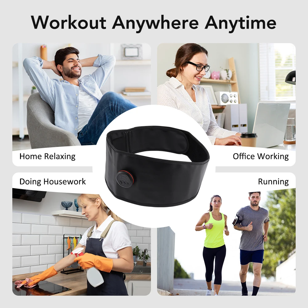 110cm Abdominal Massager Waist Belt Fitness Equipment Muscle Toner Abdominal Mus