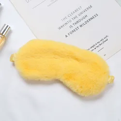 Plush Cloud Love Eye Mask - Soft and Comfortable Sleeping Blindfold (Yellow)