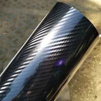 Film d'emballage de voiture en vinyle Ultra brillant en Fiber de carbone, sans bulles, autocollant pour voiture, peau d'ordinateur portable, couverture de téléphone, moto, véhicule 1