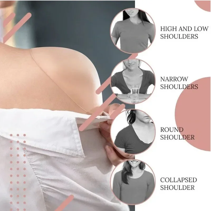 Silicone Shoulder Pads for Women and Men Breathable Reusable Self Adhesive