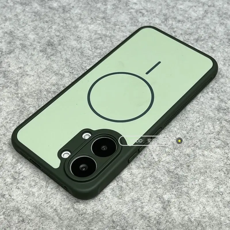 Business-Style Dual-Tone Matte Finish Magnetic Anti-Scratch Bumper Case