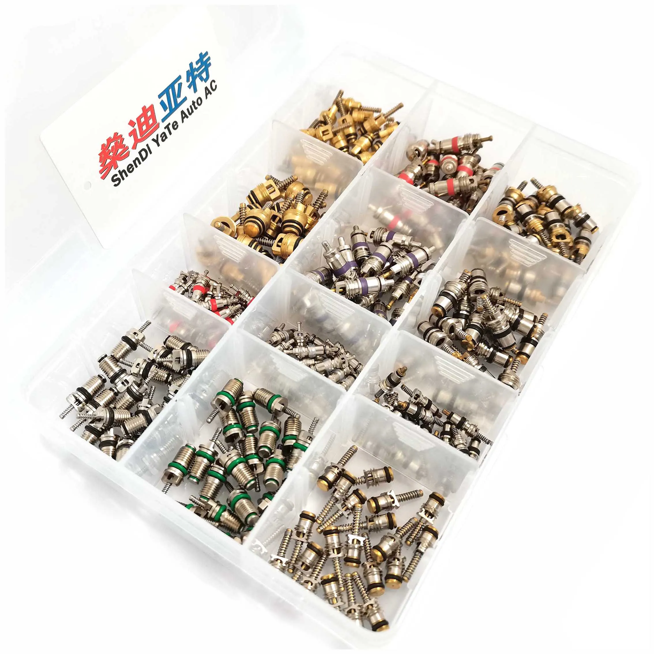 240PCS/set Air Conditioning Auto Service R12 R134A AC Schrader Valve Cores Remover Tool Kit Air Conditioning Auto Service CSV