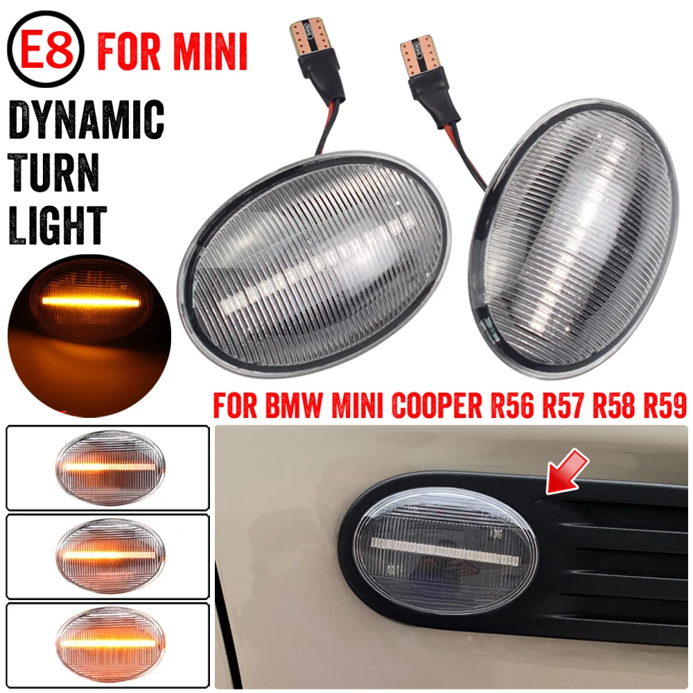 Luci Di Ingombro Laterali A LED Rosse Posteriori Ambra Anteriore/lampade A Zampa Di Parafango Per 2002-2008 1st Gen MINI Cooper R50 R52 R53 Indicatore Di Direzione  34 - 6
