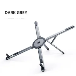 Portable Foldable Laptop Stand with Heat Dissipation and Adjustable Design (Gray)
