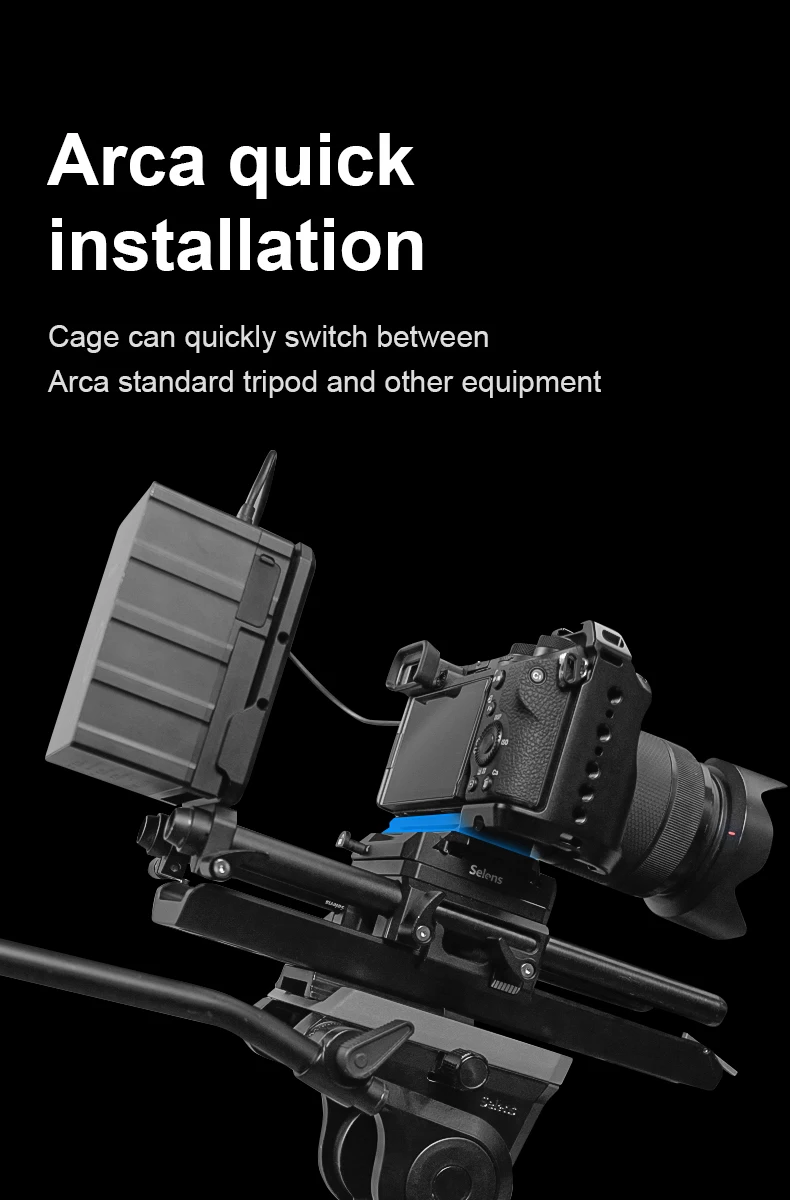 Camera Cage  for DSLR SONY A6700 with Multiple Expansion Holes Photography Prote