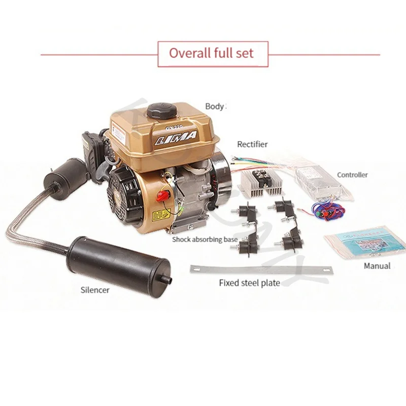 Multifunction Bass Electric Car Gasoline Charging Generator Range Extender 3KW Electric Start Range Extender