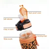 1 Liter Large Capacity Leopard print Plastic Cup Leak Proof Sports Water Bottle Drink items Outdoor Travel Portable Gym Bottle 5