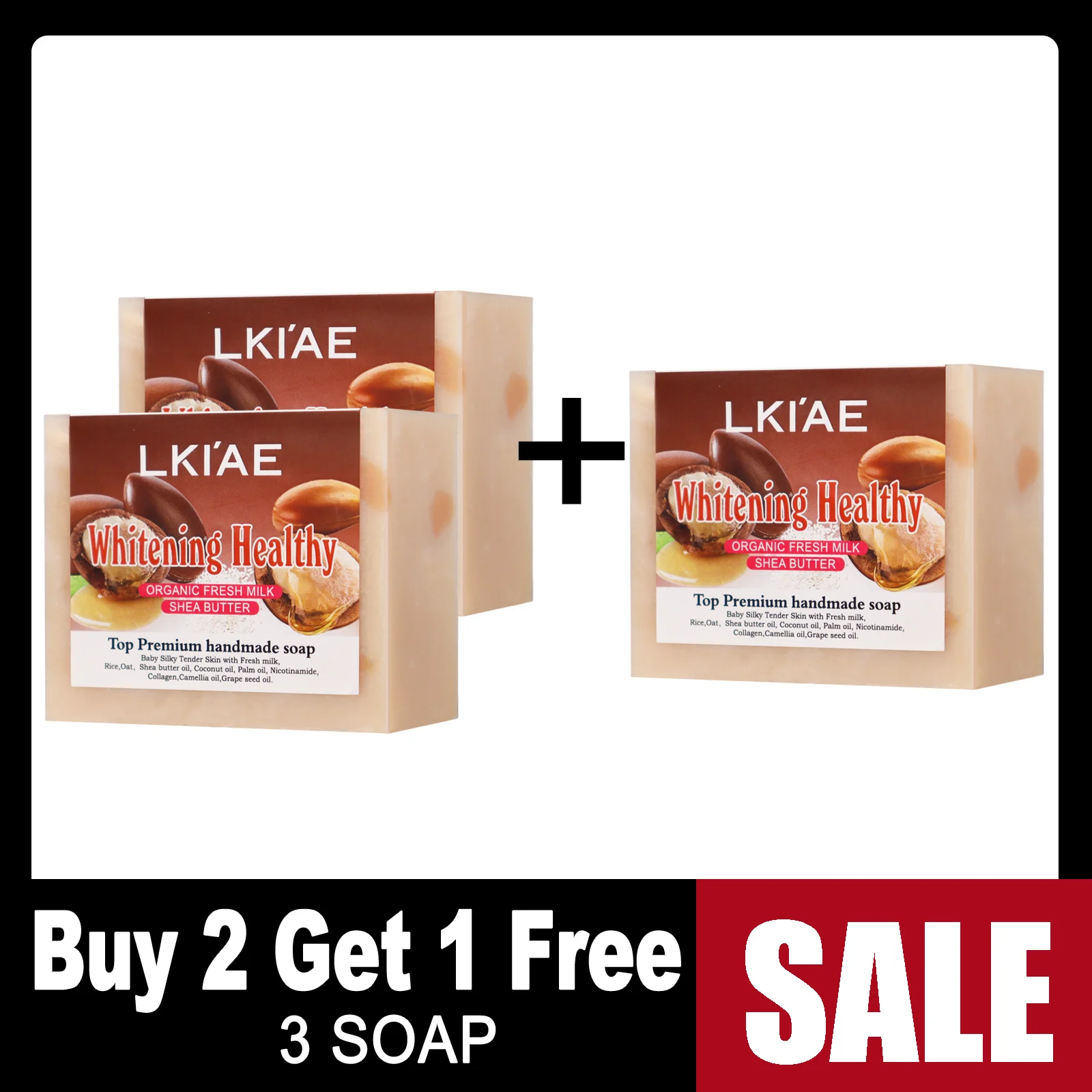 Whitening Organic Fresh Milk Soap, Handmade Oat Soap Bar For Face, Deep Cleansing, Smooth Skin With Shea Butter, Oats, 150g