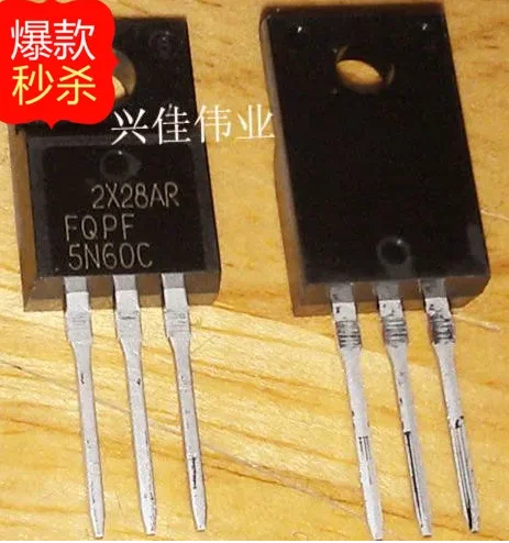 

10PCS New FQPF5N60C 5N60C 5A / 600V TO-220F