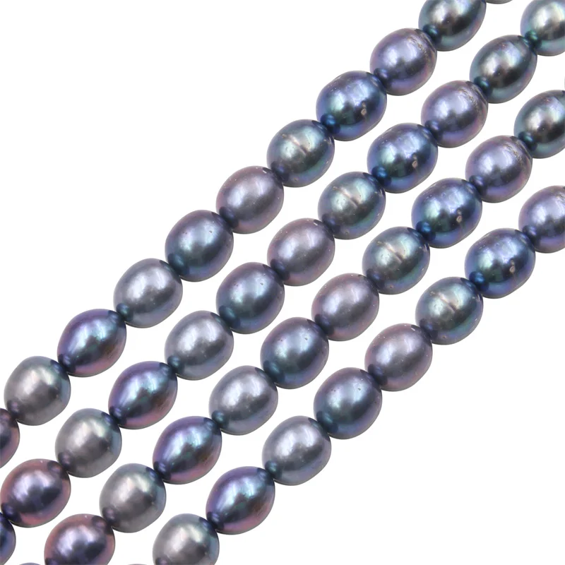 

Electroplated Natural Real Fresh Water Pearl Beads Oval Shape 5-11mm For Making Jewelry Necklace Bracelet Earrings DIY Craft