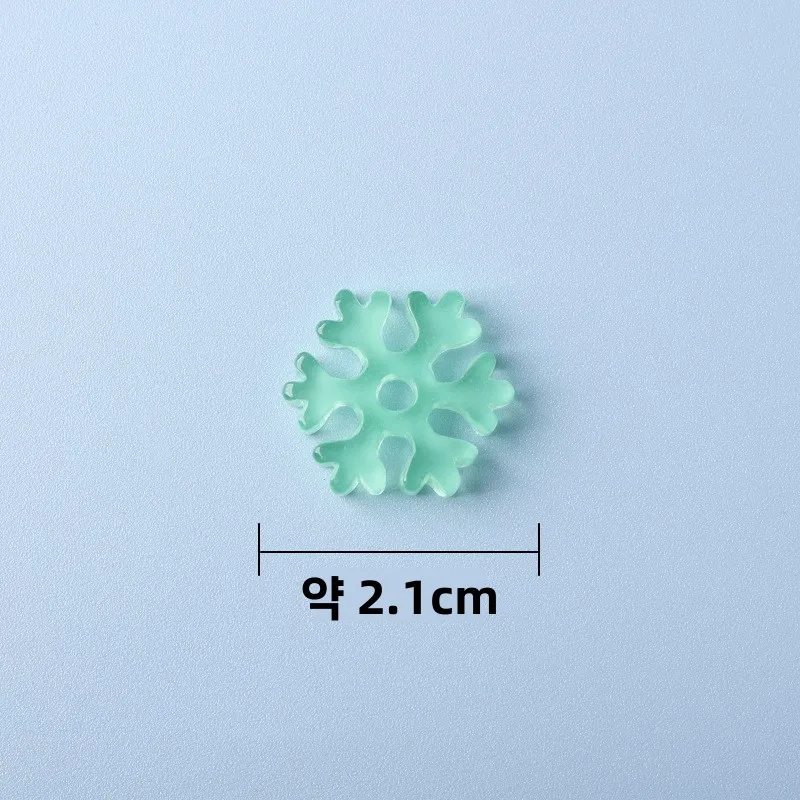 빛나는 눈송이 장식 패치 크리스마스 트리 장식 미세한 풍경 수지 액세서리 휴대폰 케이스