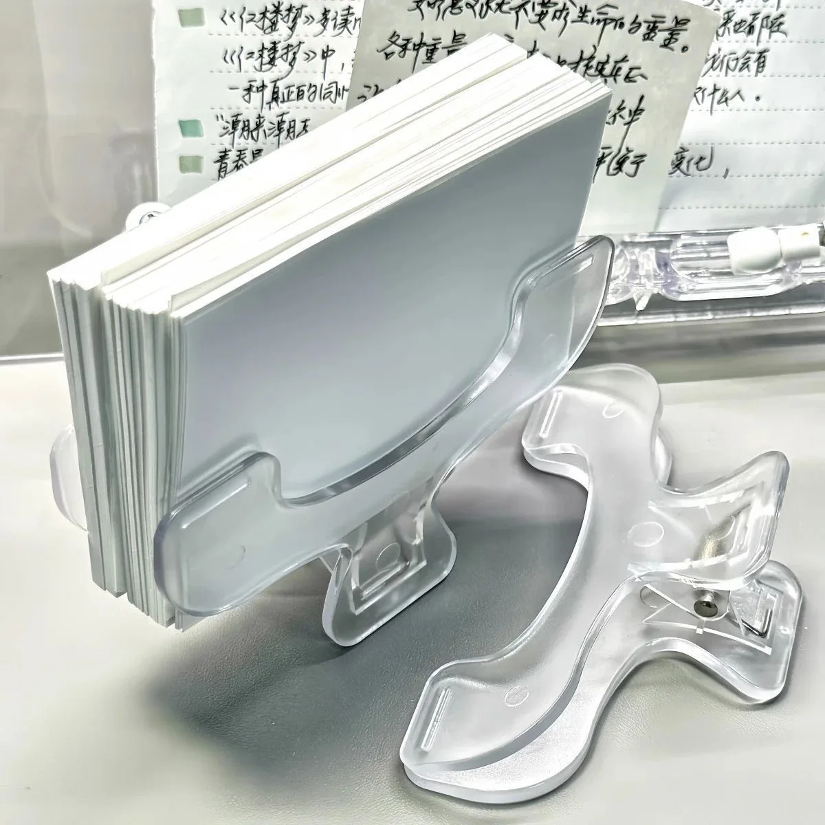 Kawaii Transparent Frosted Book Page Holder and Desk Accessory Clip