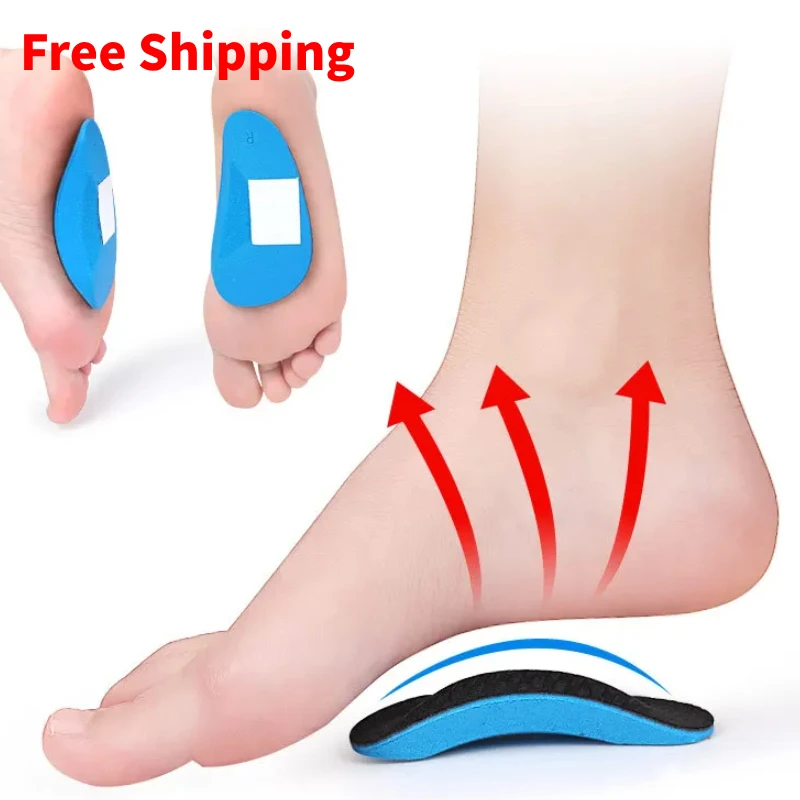 

1Pair Plantar Fasciitis Pain Relief Arch Support Pads EVA FlatFeet Orthopedic Bunion Varus Insoles Shoe Inserts Accessories