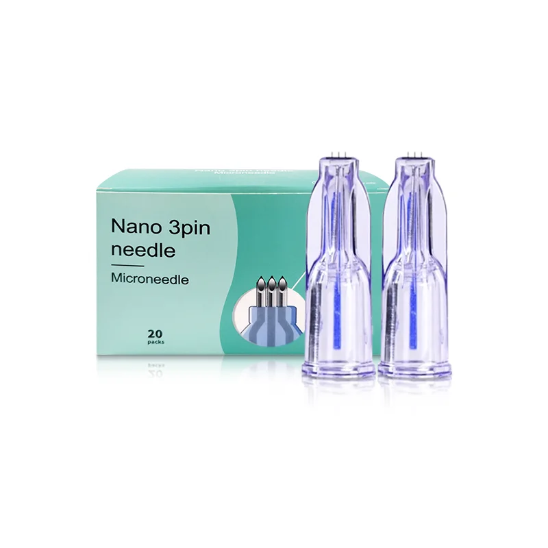 Facial Needles Microneedling Needle Cartridge Microneedling Cartridge Nano soft 34G 3pins Painless Crystal Multi-needle Disposable Micro Three hand Needle