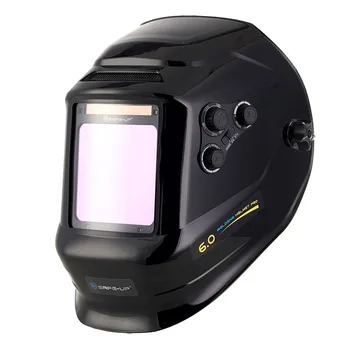 Cappuccio per casco per saldatura con oscuramento automatico professionale CE 1111 Sensore ad arco a 4 colori reali con ampia visualizzazione per saldatrice MIG MAG MMA TIG