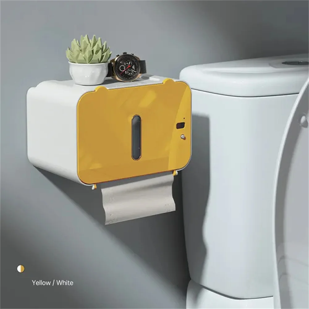 Toilet Paper Holder Induction Toilet Paper Holder Shelf Automatic Paper Out Wc Rack Wall-Mounted Toilet Dispenser Bathroom Accessories