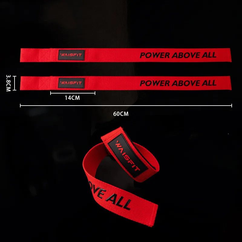 1Pair Gym Lifting Straps Deadlift Fitness Gloves Weight Lifting Anti-slip Hand Grips Wrist Straps Support Powerlifting Training 2