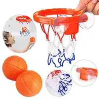 4pcs Bathroom Shooting Game Toy Bathtub Basketball Hoop Set Fun Kids Bath Toys with 3 Balls Gift for Toddler Kids Children Baby 1