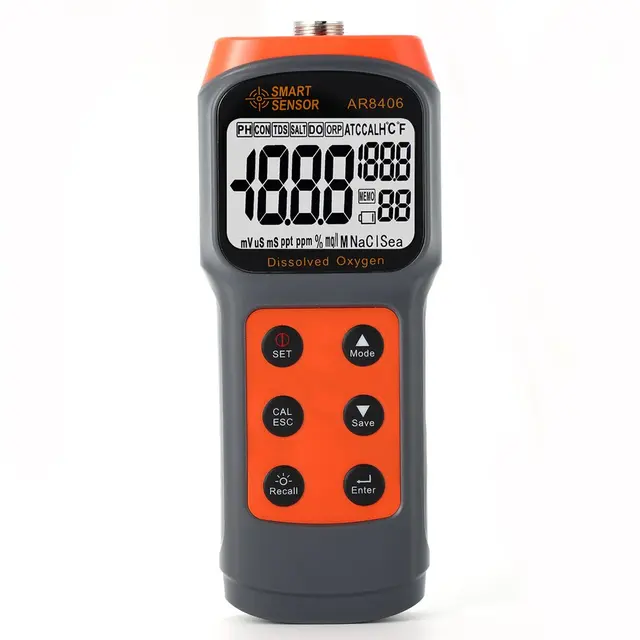 Professzionális Digitális Kijelző Oldott Oxigénmérő Vízminőség -Tesztelő Ar8406 Intelligens Pontos Mérés - Image 2