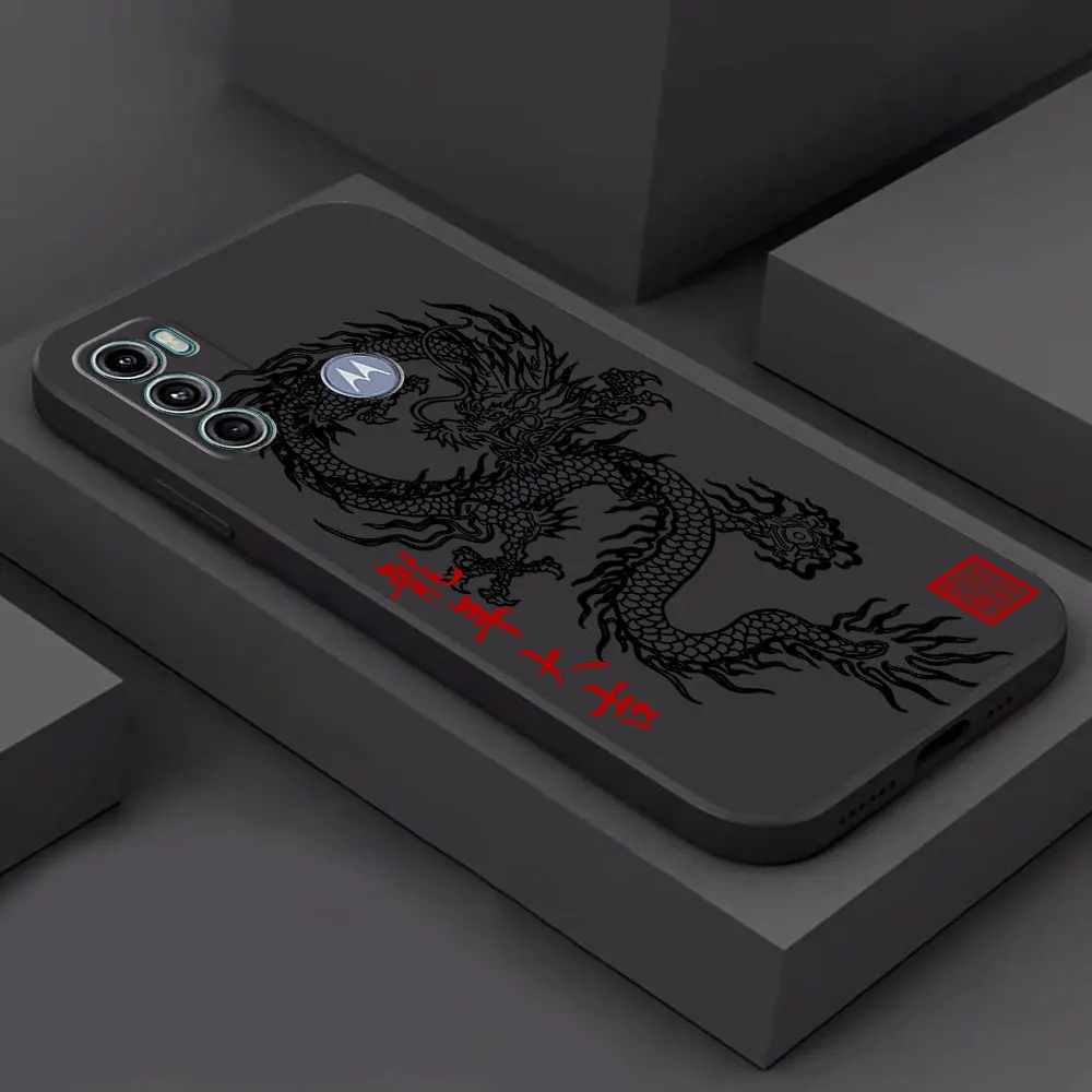 TPU Weiche Handyhülle für Motorola Moto G31 G51 G60 G32 G30 G22 G52 G53 G71 G72 G73 G60s G50 Chinesischer Drache Luxus Shell Cover – Detail 5