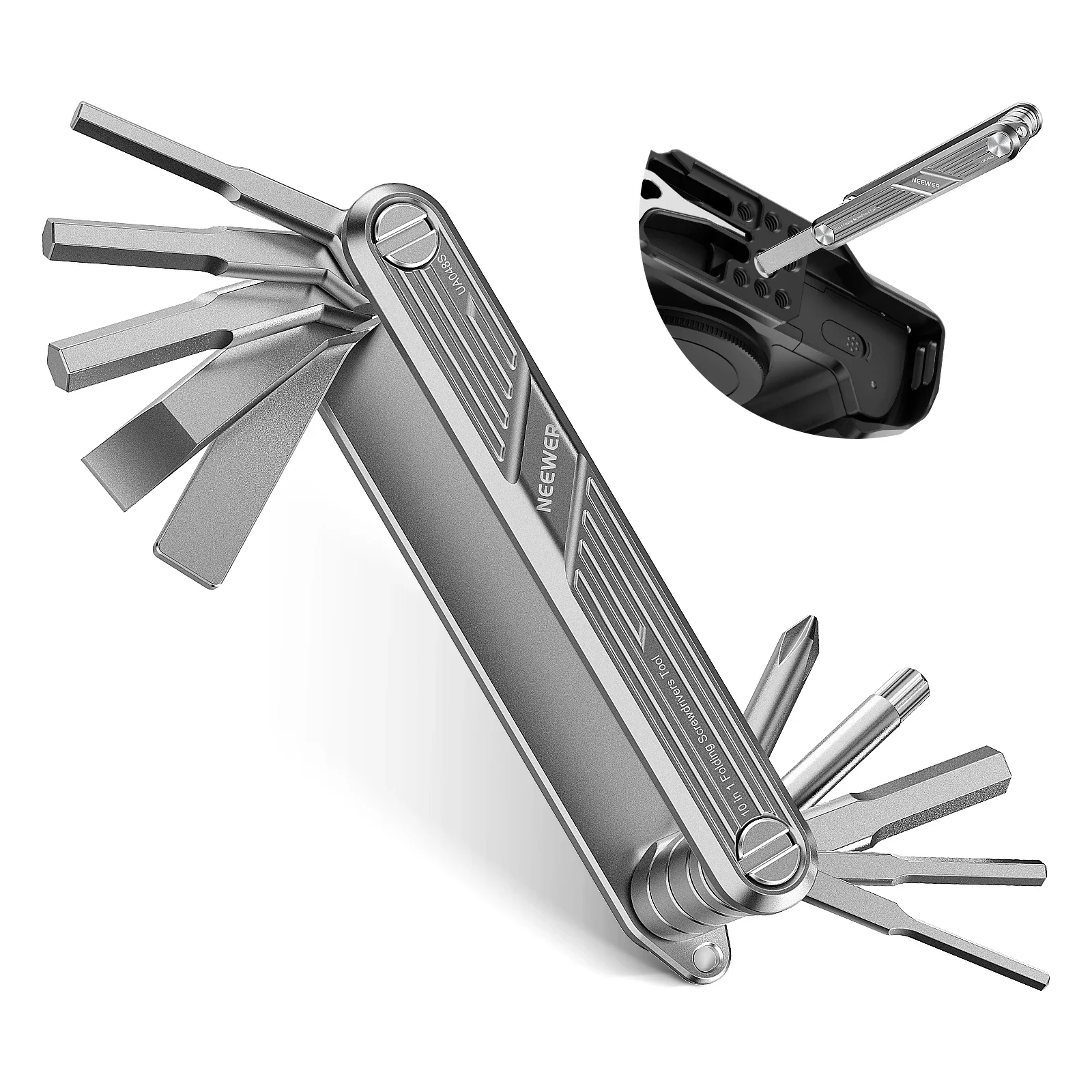 10-in-1 Folding Screwdriver Set Pocket Tool for Camera Cage Rig Top Handle Tripo