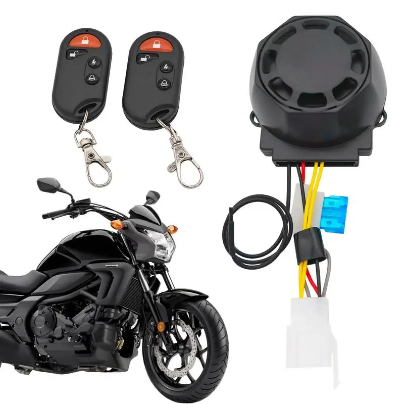 

Motorcycle Bike Anti-Theft Alarm Wireless Remote Control 12V Bicycle Security Alarm 120dB Vibration Alarm Double Flash Function