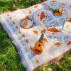 Bohemian Geometry Picnic Mat with tasselsThickened Ins Style Outdoor Mat Camping Picnic Cloth Bohemian Carpet 6